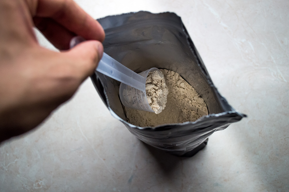 a pouch of creatine infused creamer